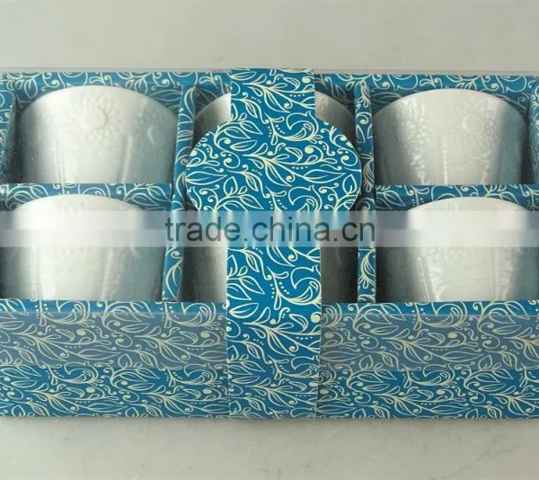Cheap 6 Pcs Printing White Ceramic Tea Cup Wtih Gift Box in Stock photo-2