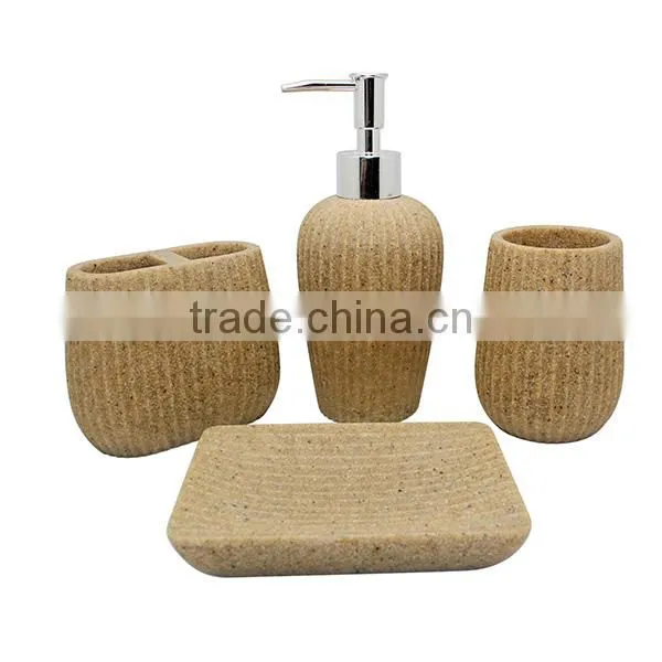 Funny Cheap Hot Sale High Quality Sandstone Bathroom Accessory Sets photo-3