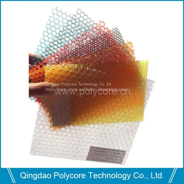Waterproof Light Weight Stiffness Strength Color PC Honeycomb Core photo-5