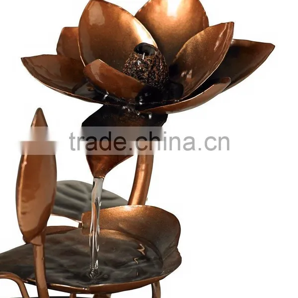 Begonia Flowers Cascading Indoor Tabletop Fountain photo-3