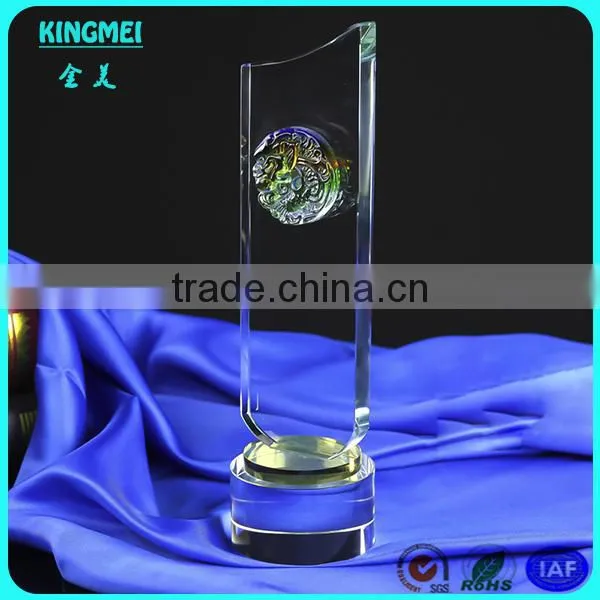 KM-ZP71 2015 Wholesale Clear Custom First Class Glass Medal Crystal Color Glass Trophy Star Trophies photo-5