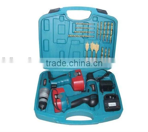 18pcs twin drill set cordless drill set 18v