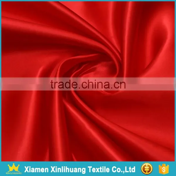 High Quality Soft Breathable Royal Blue Plain 100% Polyester Satin Fabric photo-3