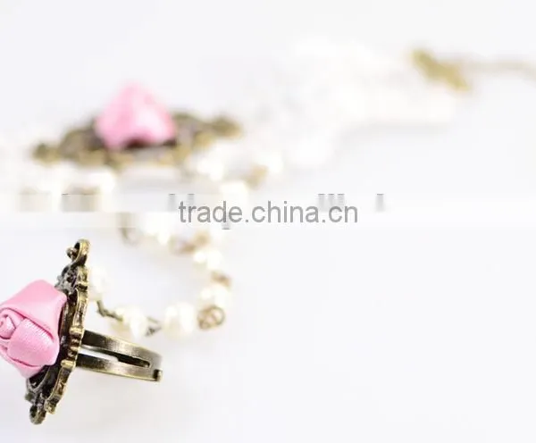 Fashion Girls Style Jewelry Sets White Lace Rose Set Jewelry Wholesale photo-4