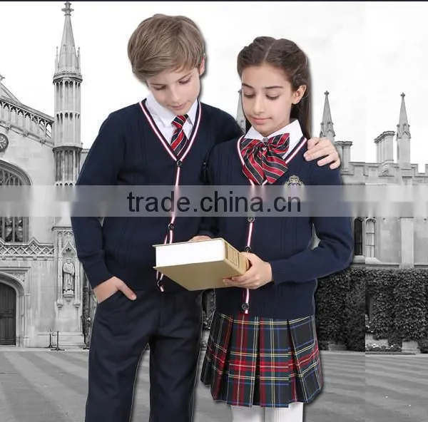 High Quality Knitting Cardigan Beautiful School Uniform photo-4