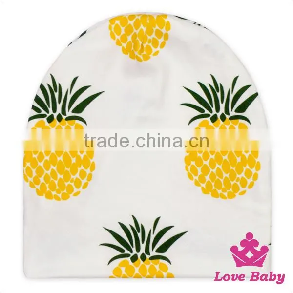 OEM Service Unisex Super Cute Newborn Baby Hats 100%Cotton Watermelon Pattern Printed Kids Beanie Cap photo-3