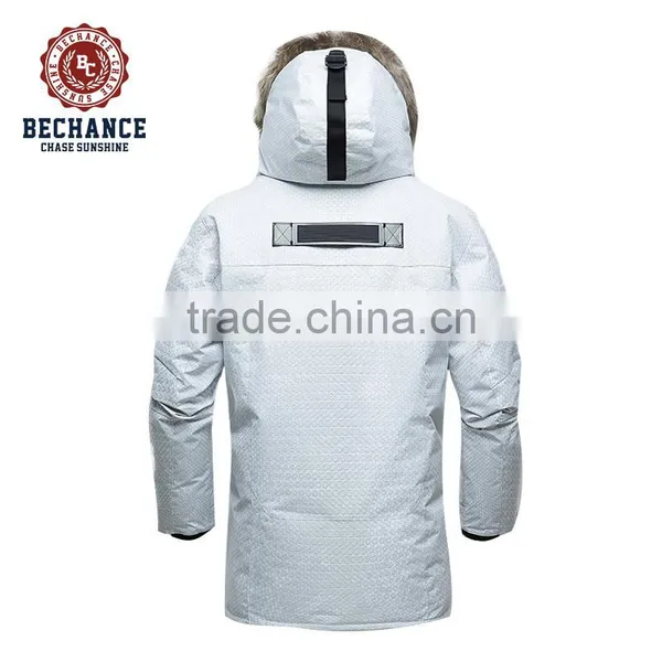 Mens Outdoor Down Jacket With Fur From Garment Factory photo-3