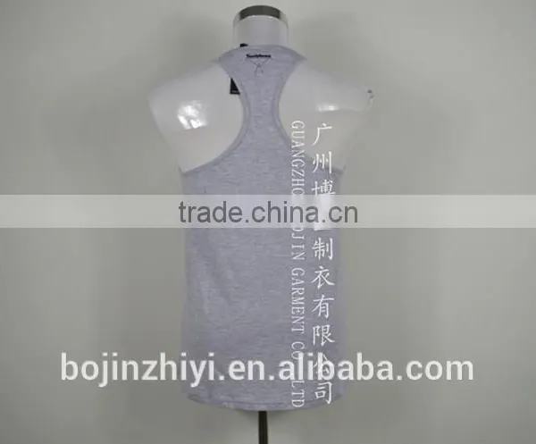 Gym 100% Cotton Water Printing Mens Tank Top photo-3
