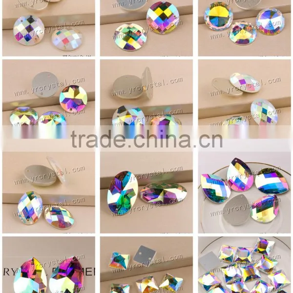 Teardrop Sew on Flat Back Strass Drill Diamond Stones photo-5