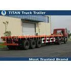 Container Loader Tandem Axle Flatbed Trailer / Flatbed Tractor Trailer
