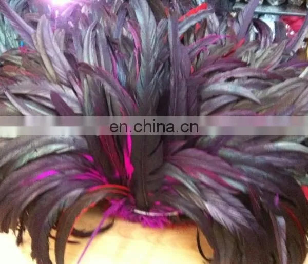 Wholesale 30-40cm Bright Pink Rooster Tail Feathers photo-4