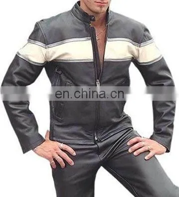 LJ-7054 Leather Motorbike Jacket