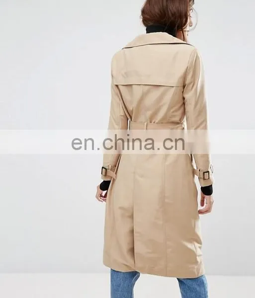 High Quality Womens Double-breasted Coat Long Belt Dust Coat Fitted Woman Trench Coat S/M/L/XL photo-3
