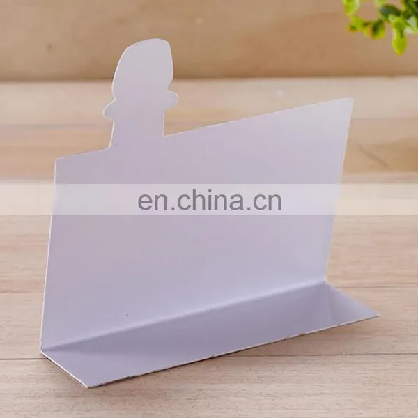 Factory Custom Printed Colorful Printing PVC Plastic Table Card,wine Advertisement Price Tag With Bottle Shape photo-4