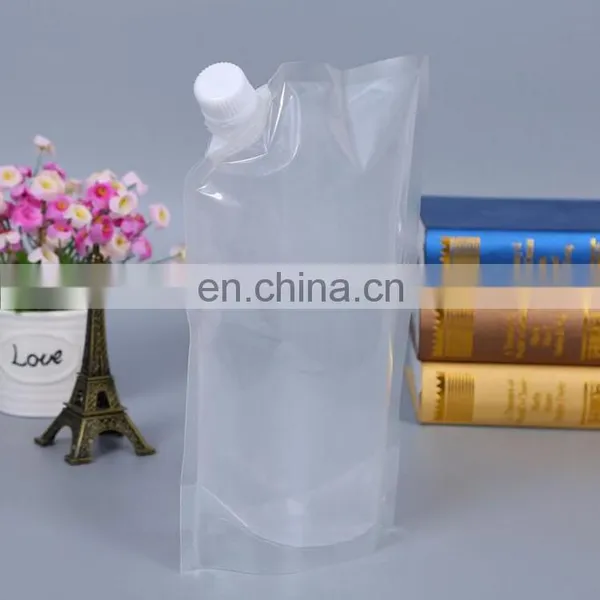 Trusted Factory Supplier Stock Clear Pvc Liquid Plastic Stand up Pouch With Spout for Milk Power/ Match Tea Power photo-5