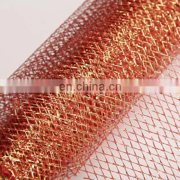 New Products 2015 Innovative Product Gold Spraying Hexagonal Flexible Metal Mesh Fabric photo-5