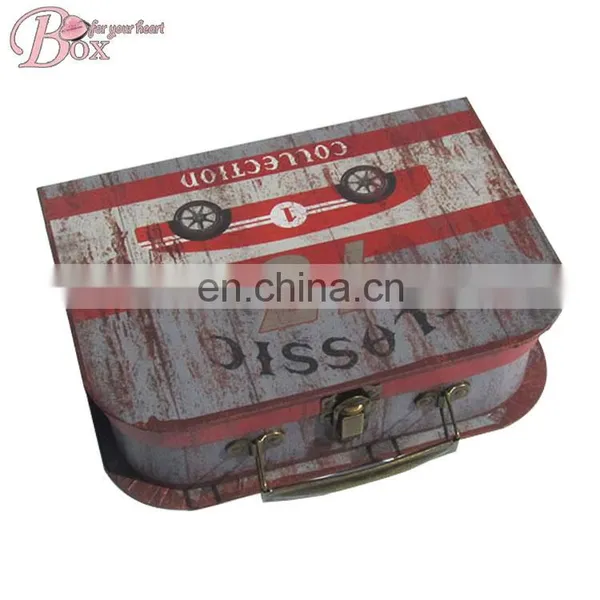Kids Custom Cardboard Suitcase Gift Box With Lock photo-3