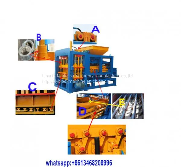 Auto brick making machine concrete block molding machine QT6-15 block making machine