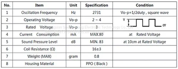 Electromagnetic Passive Buzzer Sc09040 photo-3