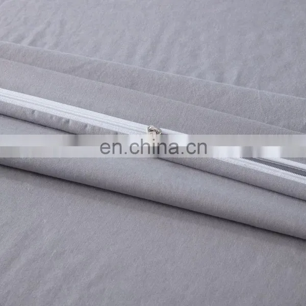 Holiday Pure Gray Twin Size Duvet Cover Bedding Set With Zipper Closure photo-5