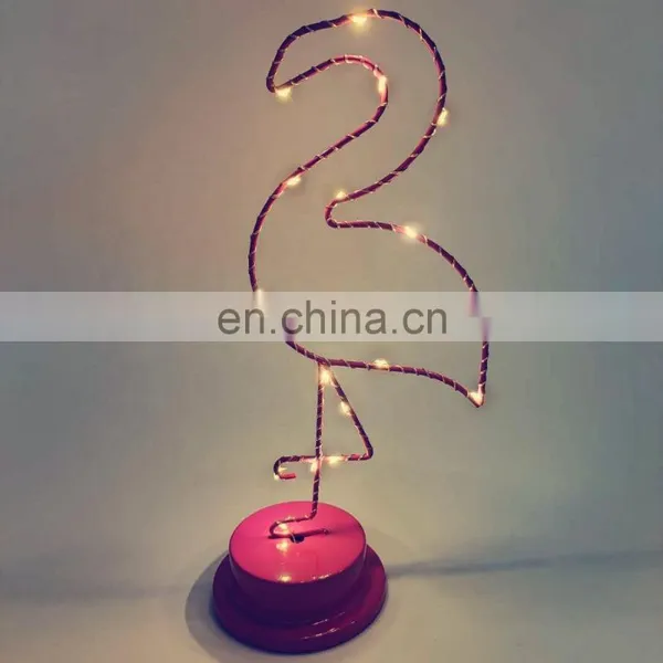 LED Metal Art Flamingo Shape Copper Wire Lights Decoration Lights photo-6
