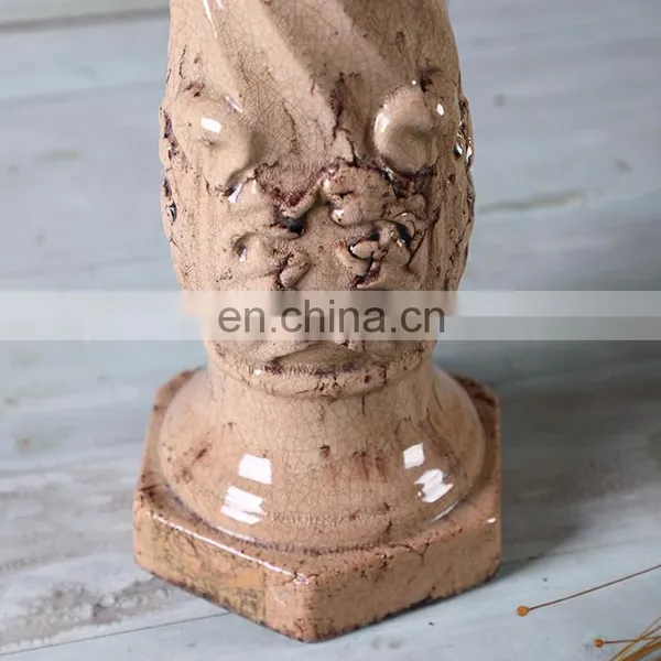 Wholesale Vintage Home Decoration Piece Hotel Custom Cheap Cement Antique Candle Stand Holders photo-4