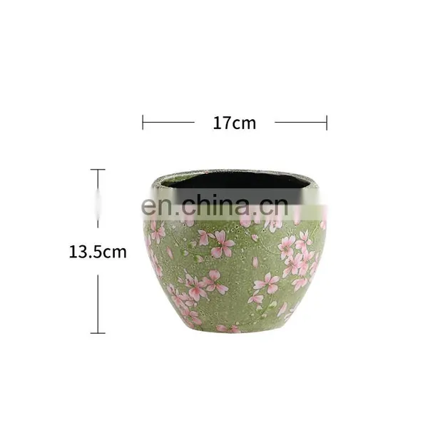Wholesale Custom Flower Relief Pattern Art Design Indoor Balcony Succulent Green Plants Pots for Garden Decor photo-5