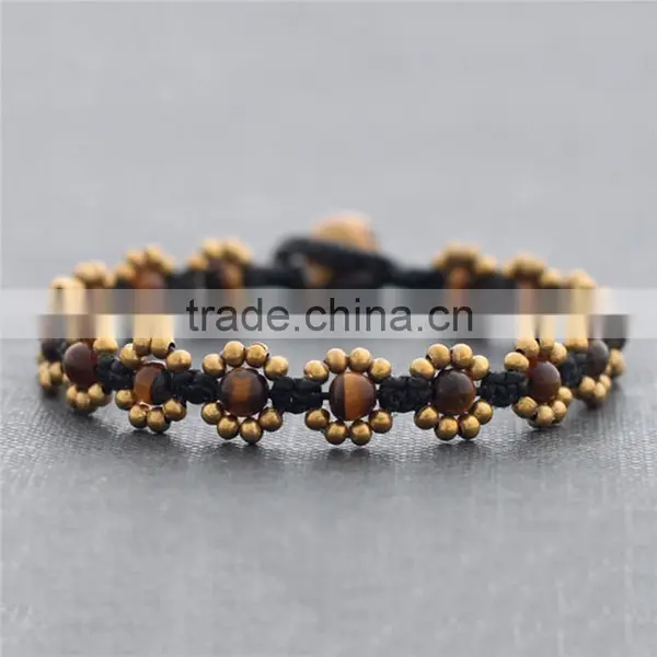 Waxed Cotton Cord Wrapped Indian Bracelet XE09-0210 photo-2