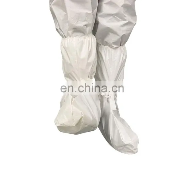 Hospital Disposable Waterproof Consumable Elastic Non Woven With Plastic PP Isolation High Long Shoe Boot Covers for Medical Use photo-3