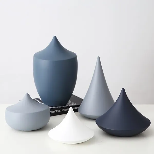 Water Drop Nordic Modern Style Color Paint Geometry Art Ceramic Soft Decoration For Living Room photo-4