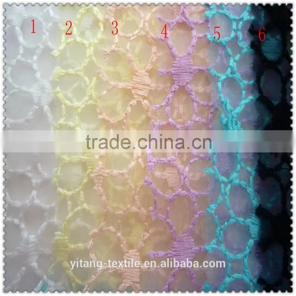 Circle Pattern Embroidered Fabric photo-3