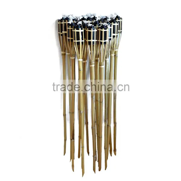 Beautiful Handmade Bamboo Garden Torch, Bamboo Lamp