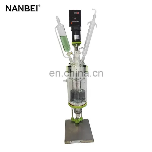 1L 2L 3L 5L Chemical Reaction Automatic Stirring Distillation Extractionr Tank Jacketed Glass Reactor photo-2
