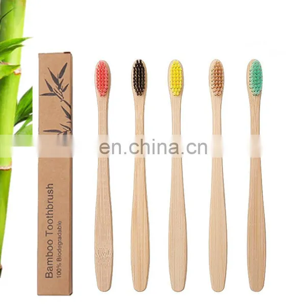 100% Natural Bamboo Toothbrush, Biodegradable and Reusable Bamboo Toothbrush photo-4