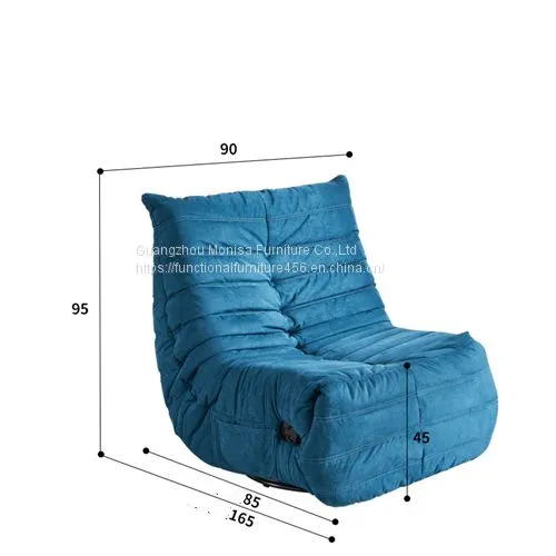The New Caterpillar Rotating Single Chair Living Room Study Small Apartment Leisure Reclining Functional Unit Sofa photo-5