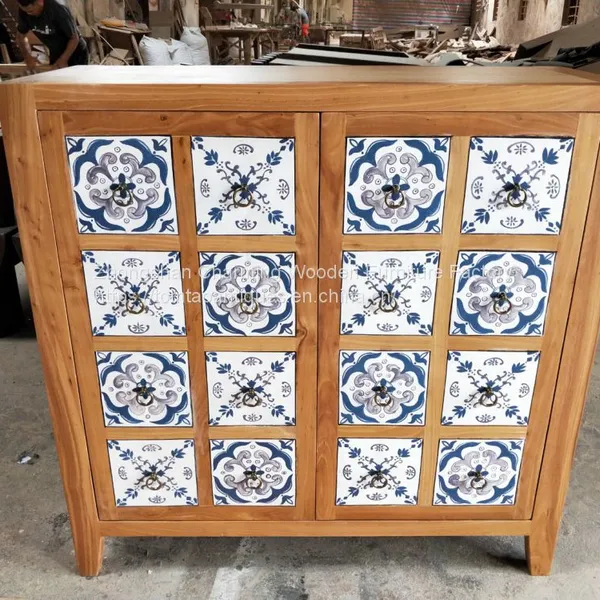 Solid Elmwood Side Board With Drawings photo-2