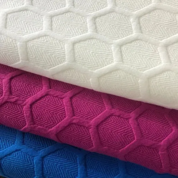 Guichuang Textile поставляет трикотажный полиэстерный эластановый переплетенный хлопковый яче Jacquard ткань