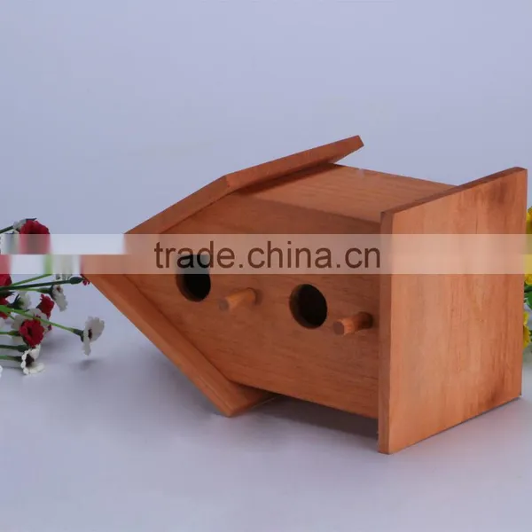 Hot Selling Christmas Handmade Carved Wooden Crafts Bird House photo-3