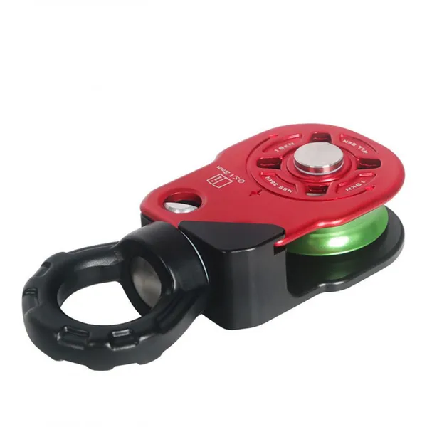 Outdoor Single and Double Pulley Rope Anti-knot Side Plate Pulley Climbing and Rock Climbing Rotating Ring Fixed Equipment photo-5