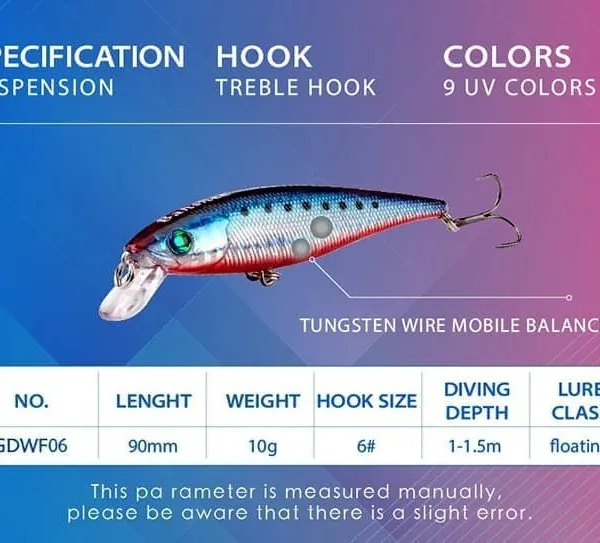 Floating Minnow-GDWF06-90mm/10g photo-3