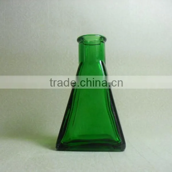 Glass Aromatherapy Diffuser Bottle Green Colour photo-3