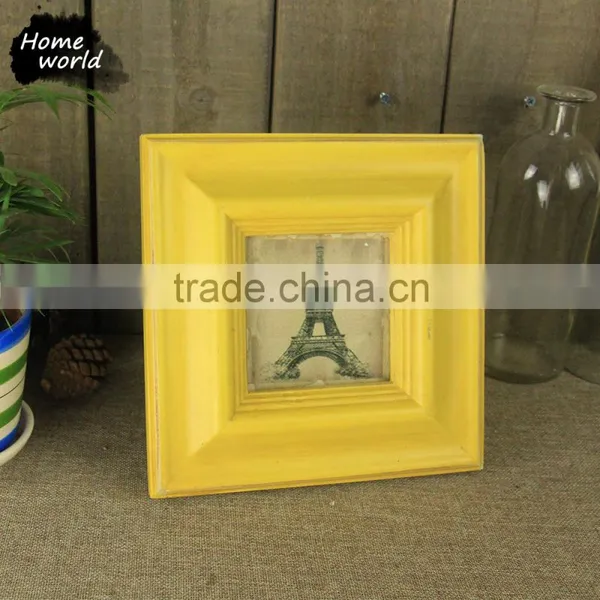 Yellow France New Style Eiffel Tower Souvenir Wood Love Photo Frame photo-3