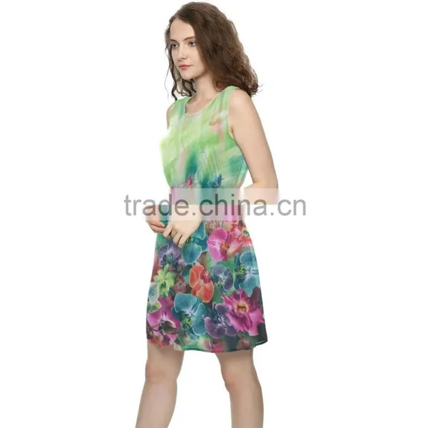 in High Quality New Fashion Style Chiffon One Piece Dress Stylish photo-5