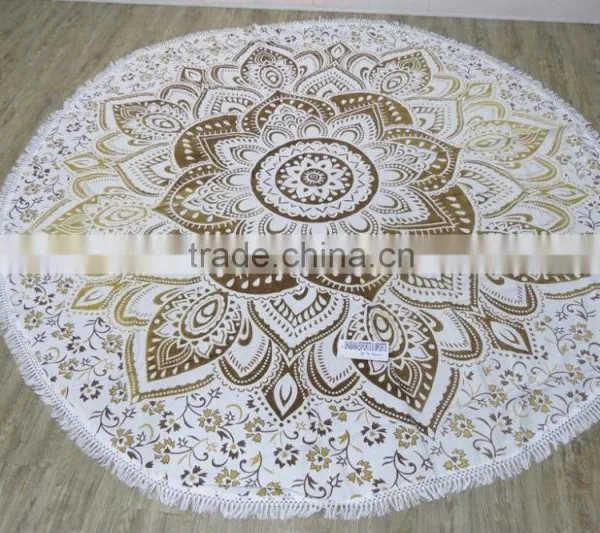 Cotton Round Beach Towels photo-6