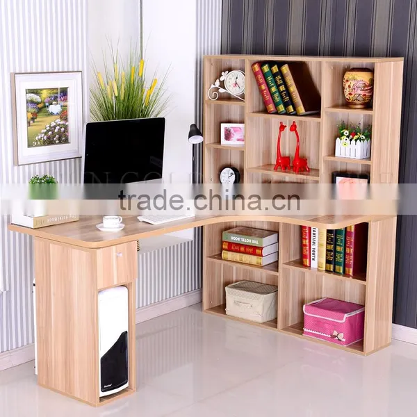 Furniture Foshan China Desk Bookcase Combination Study Table With Bookshelf (SZ-FCB387) photo-2