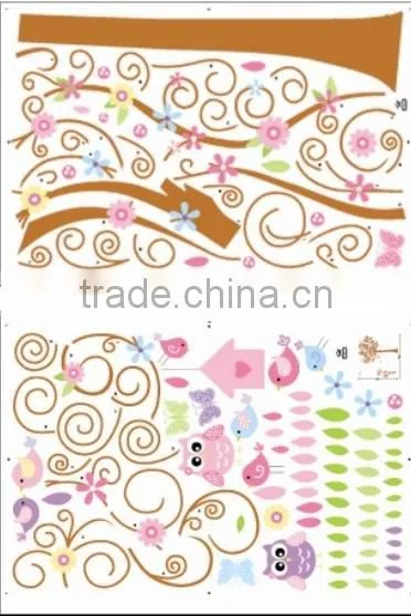 ALFOREVER Owl Tree Pvc Wall Sticker,pvc Wall Decals photo-2