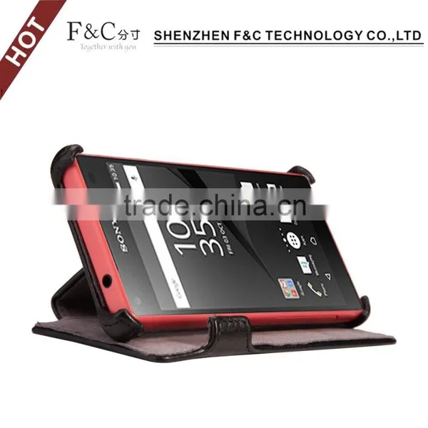 Cheap Leather Phone Cases Flip Cover For Sony Z5 With Cheap Price And High Quality photo-3