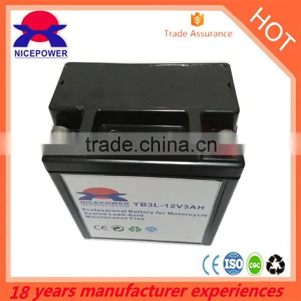 Deep Cycle Battery Sealed MF Motorcycle Battery YB3L-BS ( 12v3ah) photo-2