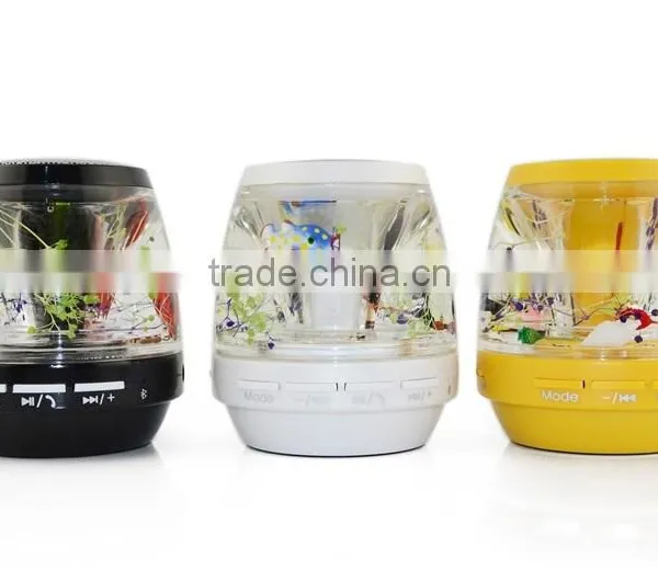Handfree Stereo Bluetooth Colorful LED Liquid Speaker Support TF Card photo-3