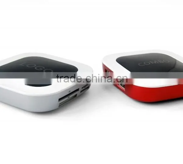 2 in 1 Newest Combo Card Reader With Usb Hub With Laser Logo Shinning Logo photo-4